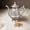 Antique Late Regency Period Handmade Pewter Teapot, Circa 1830