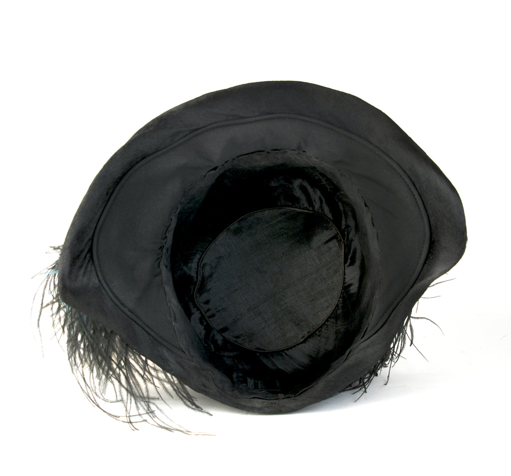 RARE! Museum-Worthy 1928 Jazz Age Couture Cloche Hand-Extended Ostrich Feathers | Exceptionally Fine Condition | NOT a Reproduction, As Seen In "Juicy History"
