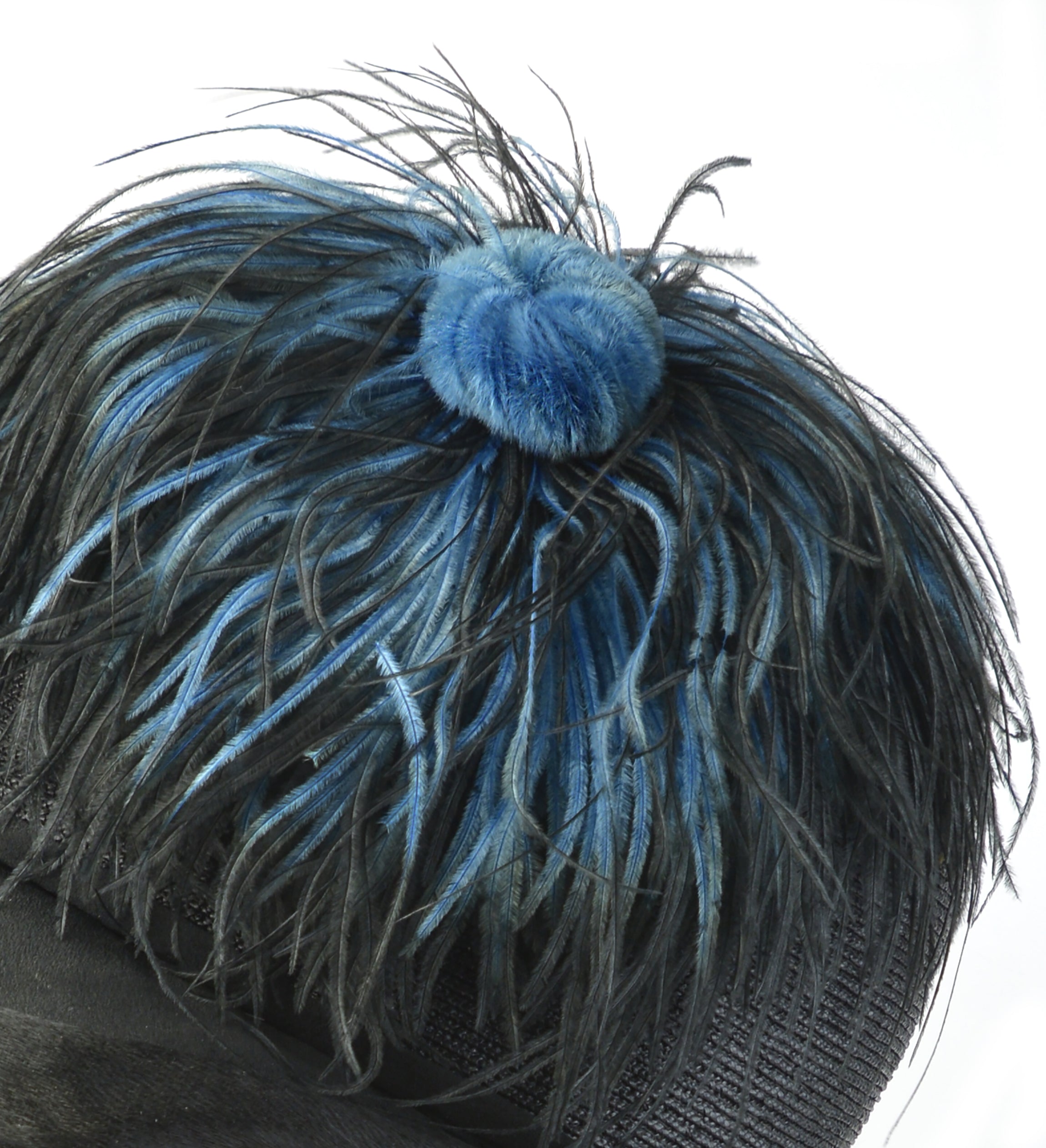 RARE! Museum-Worthy 1928 Jazz Age Couture Cloche Hand-Extended Ostrich Feathers | Exceptionally Fine Condition | NOT a Reproduction, As Seen In "Juicy History"