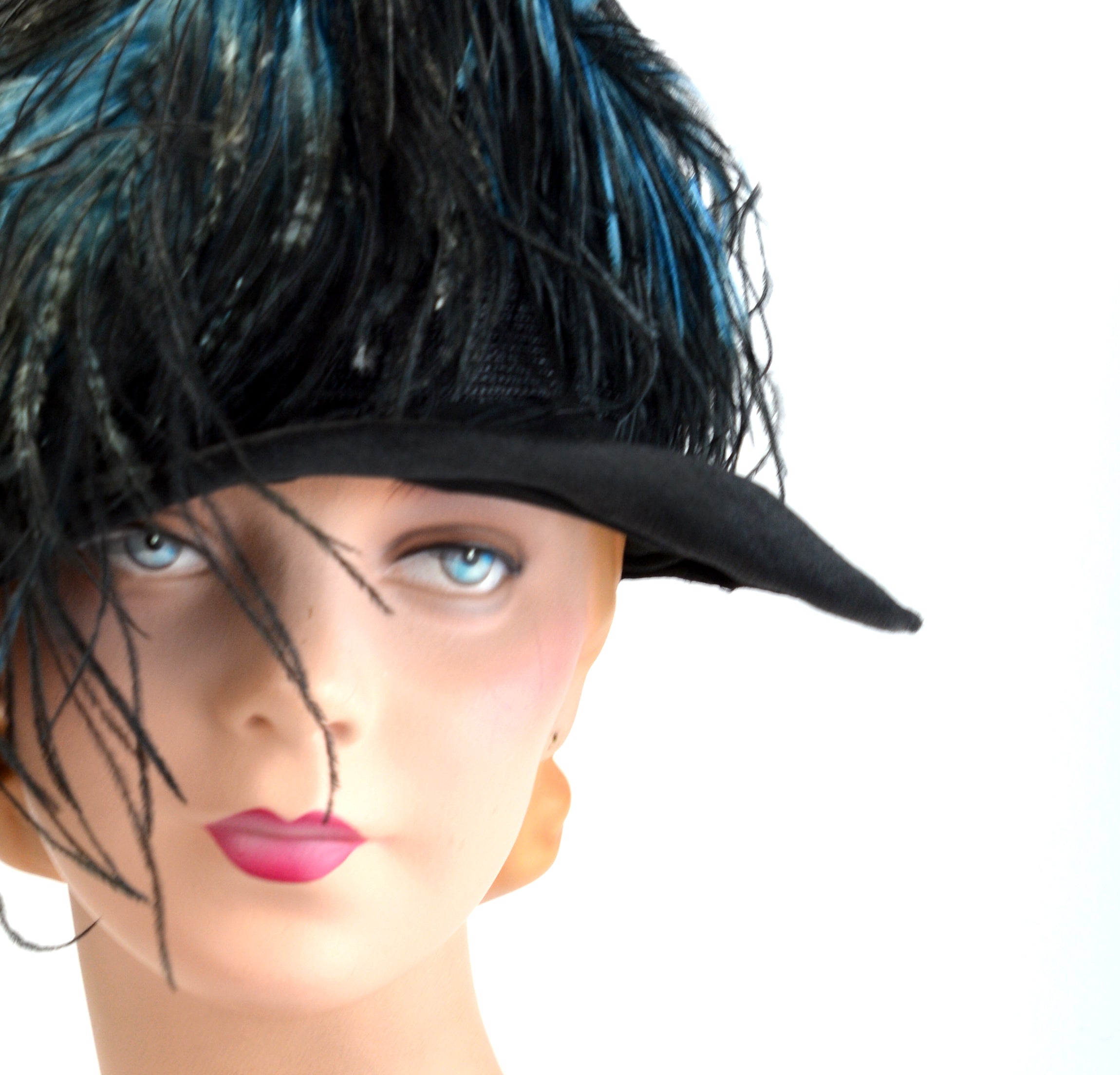 RARE! Museum-Worthy 1928 Jazz Age Couture Cloche Hand-Extended Ostrich Feathers | Exceptionally Fine Condition | NOT a Reproduction, As Seen In "Juicy History"
