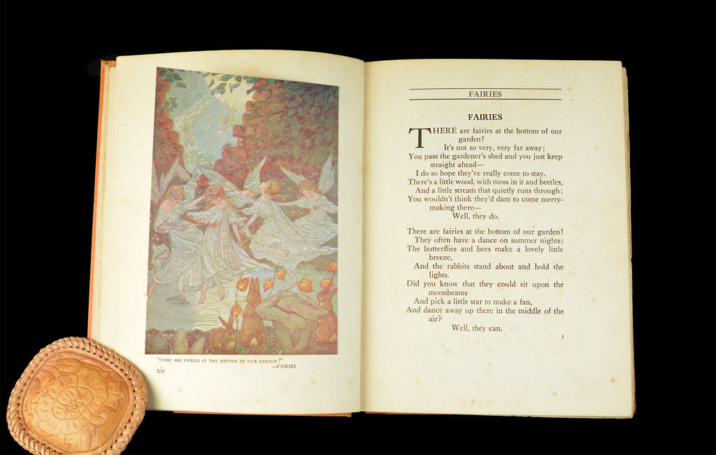 1920's Antique Children's Fairy Book, The Rose Fyleman Fairy Book, Rare First American Edition, Illustrated by Hilda T. Miller, •Free Shipping