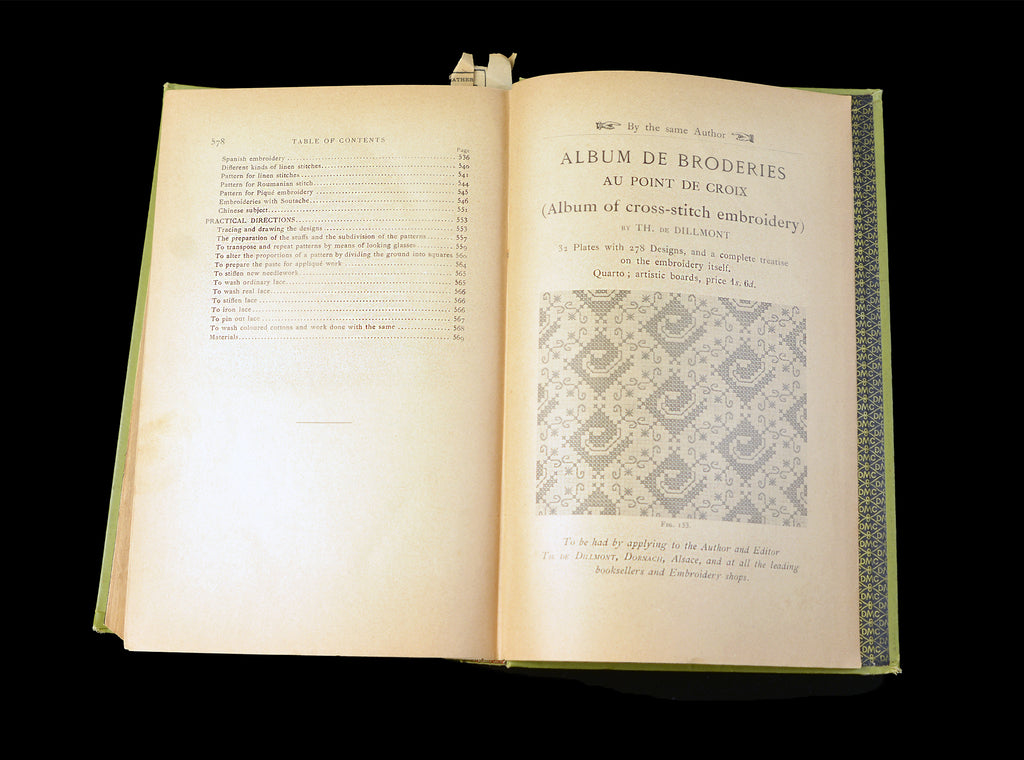Thérèse de Dillmont, Encyclopedia of Needlework, c. 1890, Very Rare First English Edition,Victorian Needlework & Embroidery Antiquarian Book, •Free Shipping