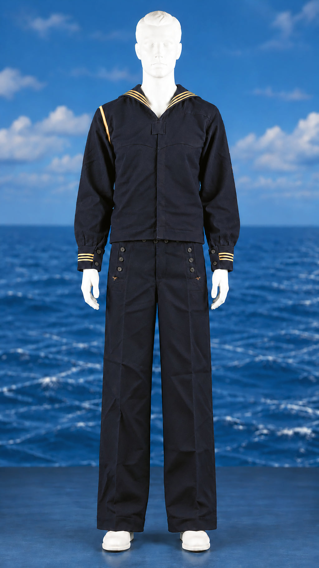 World War I U.S. Navy Gunner’s Mate First Class Uniform with Duffel Bag and Family Photograph of the Soldier Named Adrain, Dated 1917-1919, *Free Shipping