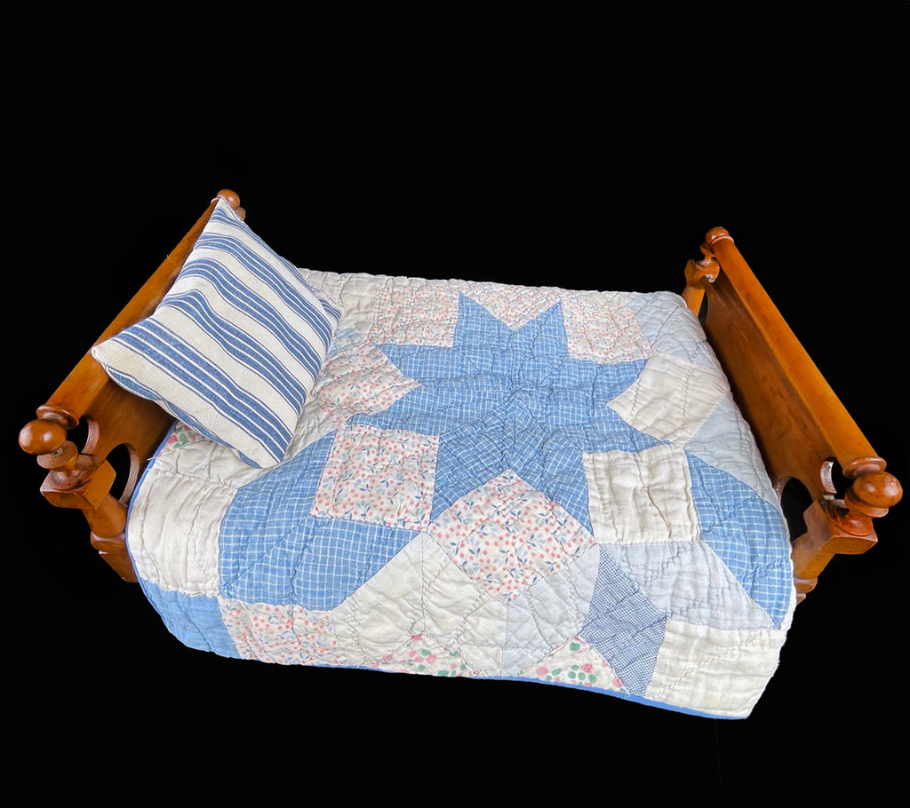 American Late Victorian Cottage-Style Doll Rope Bed, c. 1890–1910 *Free Shipping
