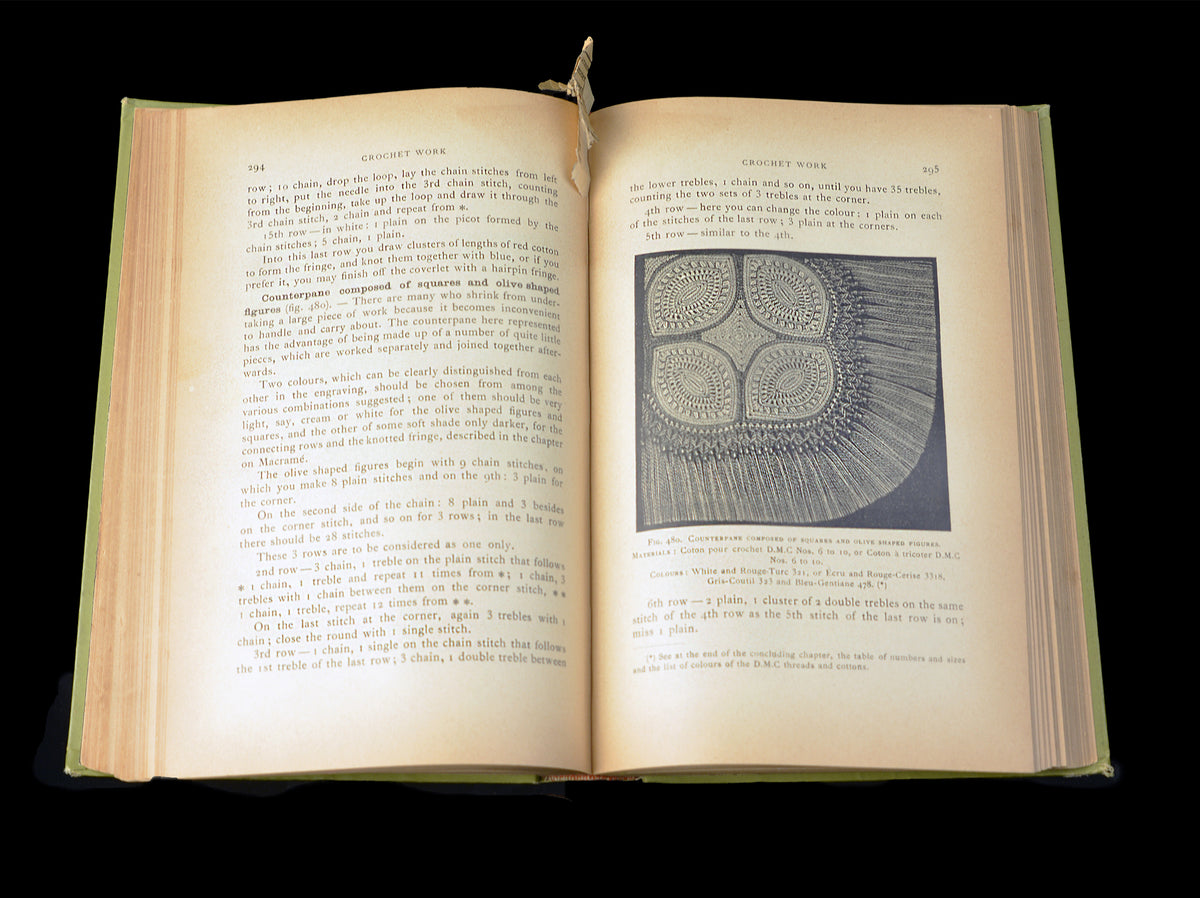 Thérèse de Dillmont, Encyclopedia of Needlework, c. 1890, Very Rare First English Edition,Victorian Needlework & Embroidery Antiquarian Book, •Free Shipping