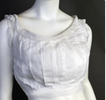 Rare Edwardian Bust Improver, Circa 1901 Cotton Batiste with Extensive Interior Ruffle Construction Authentic Period Example. Not a Reproduction.