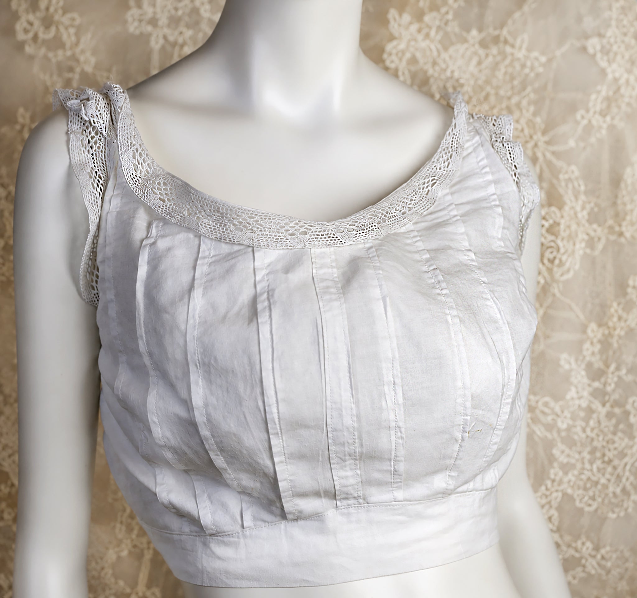 Rare Edwardian Bust Improver & Corset Cover | Gibson Girl Era | c. 1901 | Museum-Quality  *Free Shipping