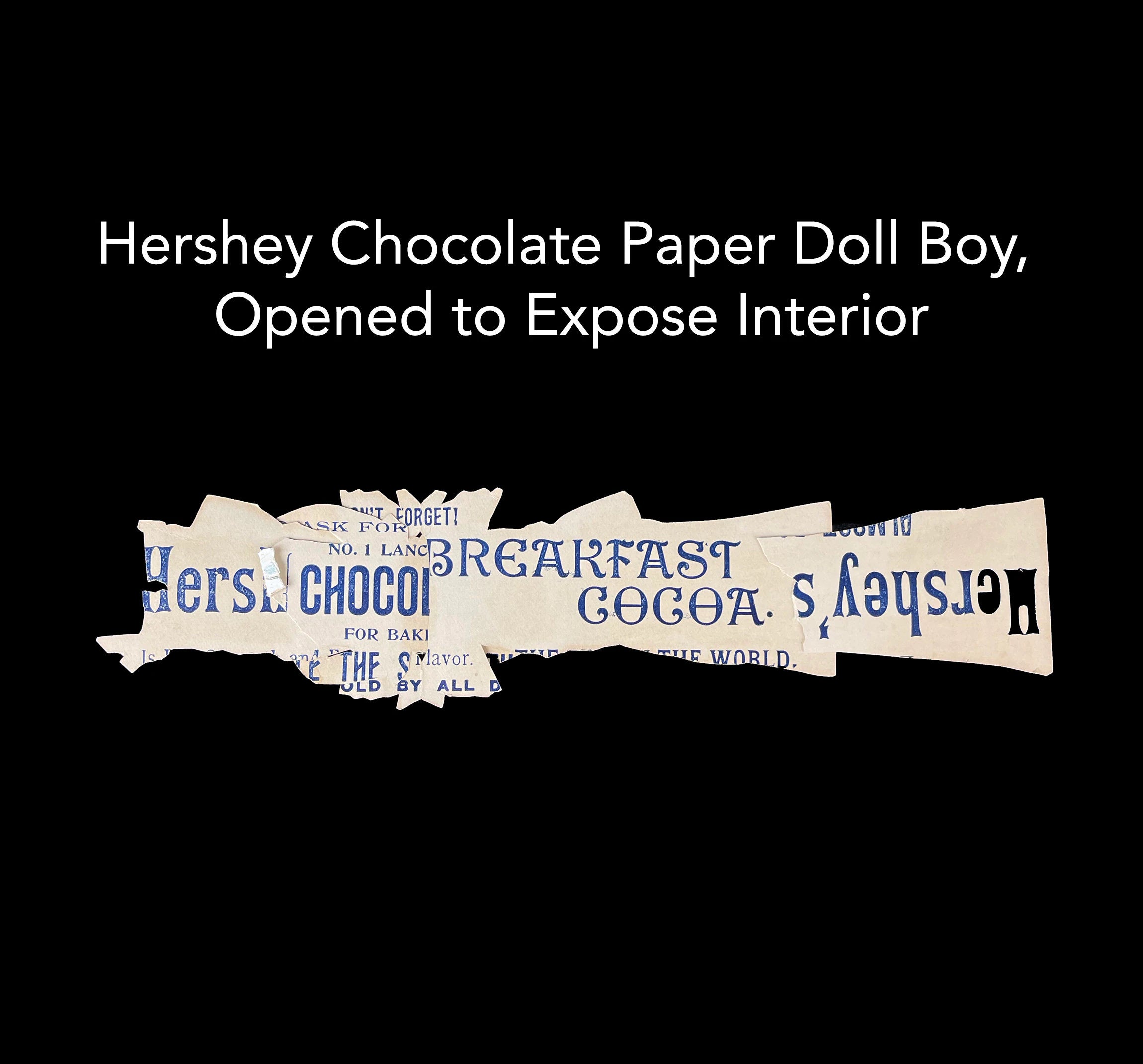 Rare Victorian Advertising Paper Dolls, McLaughlin Coffee & Hershey Chocolate, c. 1890 13-Piece Lithographed Child’s Play Set, Authentic Period Ephemera