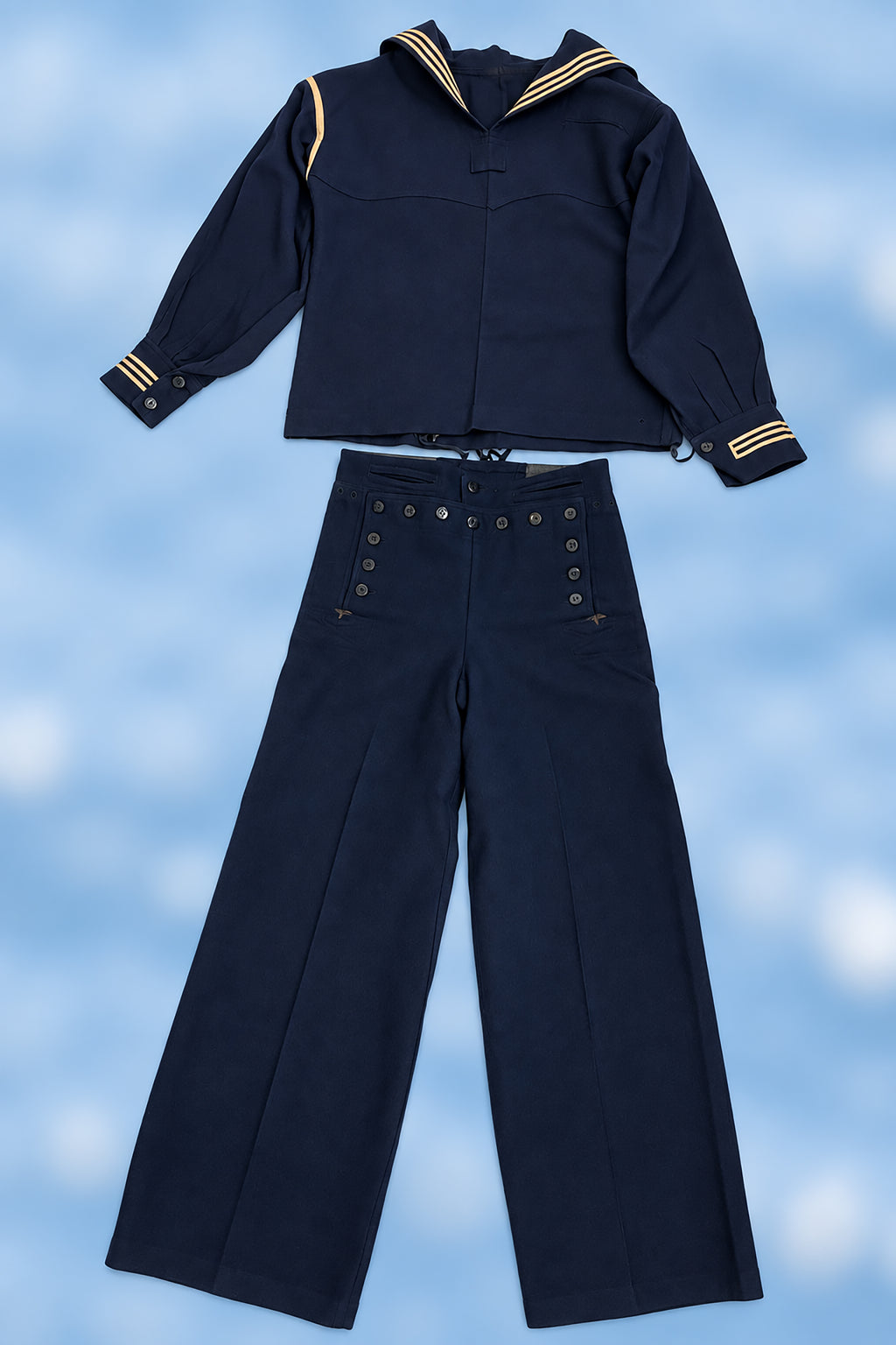 World War I U.S. Navy Gunner’s Mate First Class Uniform with Duffel Bag and Family Photograph of the Soldier Named Adrain, Dated 1917-1919, *Free Shipping