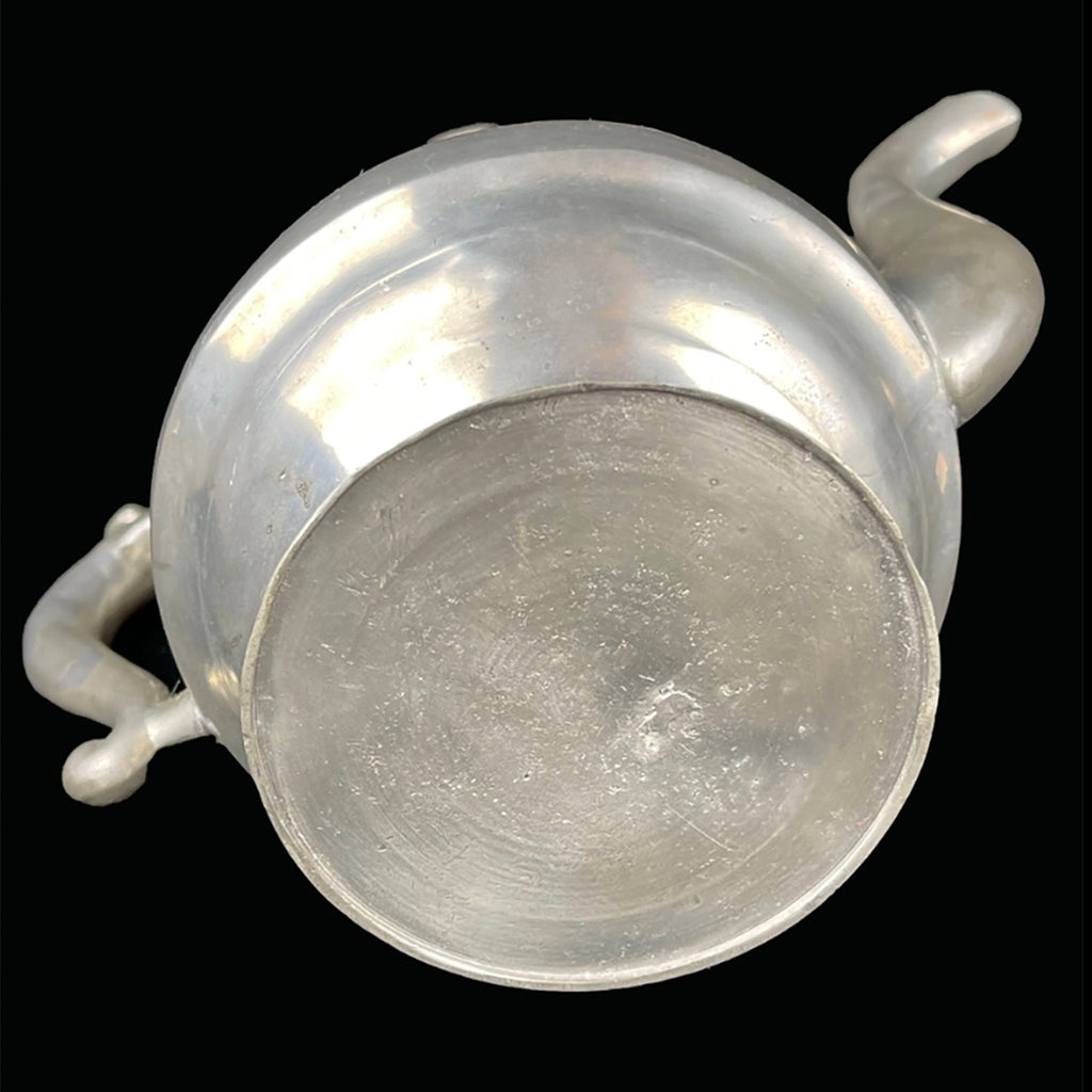 Antique Late Regency Period Handmade Pewter Teapot, Circa 1830